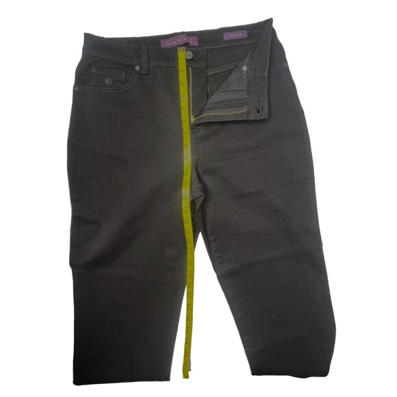 10 S Gloria‎ Vanderbilt Amanda Black Jeans Straight Leg Women Pants Casual Wear - Picture 3 of 9